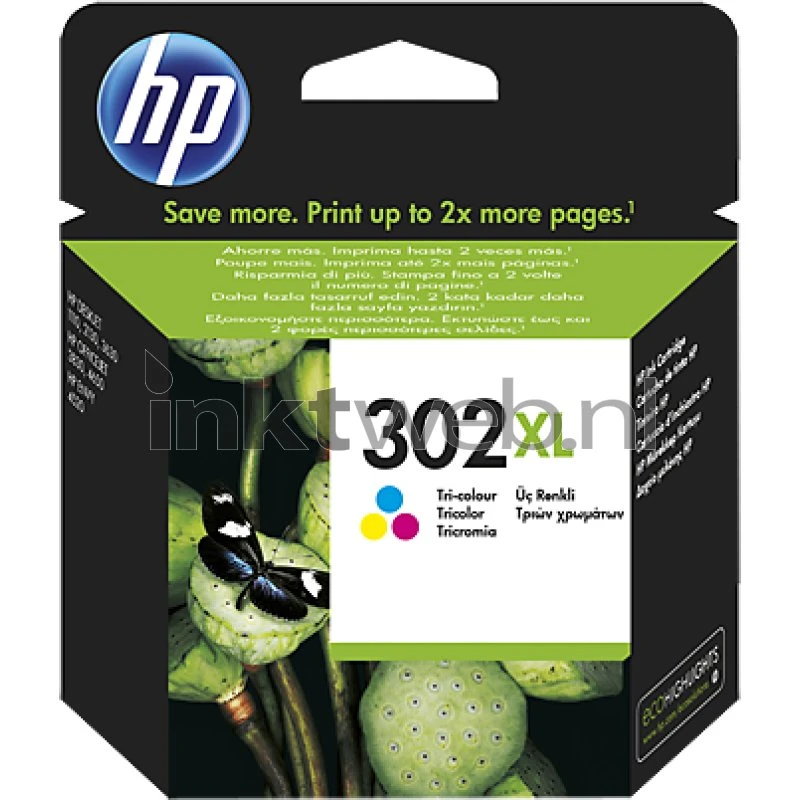 HP F6U65AE 302 kleur inktcartridge