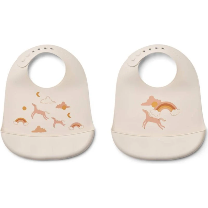 Liewood Tilda Slabbetje 2-Pack Dream/Ecru