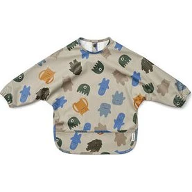 Liewood Merle Slab met Mouwen en Drukknoopsluiting - Monsters Blue Mix