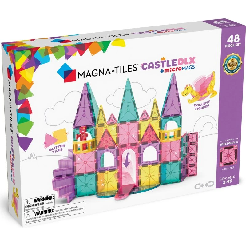 MAGNA-TILES® 48 Castle DLX Kasteelset met microMAGS