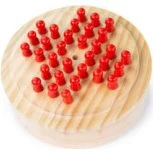 Bigjigs Mini Solitaire Houten Spel - Reisvriendelijk vanaf 3 jaar