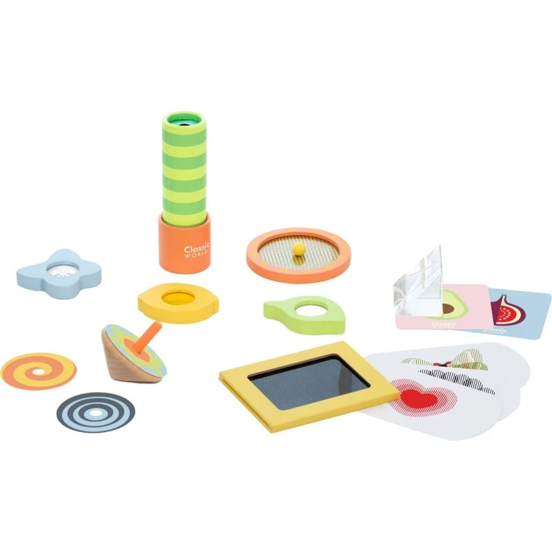 Classic World Optische Experimenten Houten Speelset 16dlg
