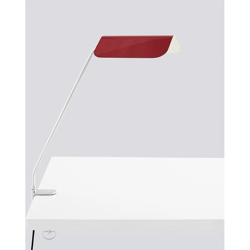 HAY Apex klemlamp, rood, staal, E14, 43 cm