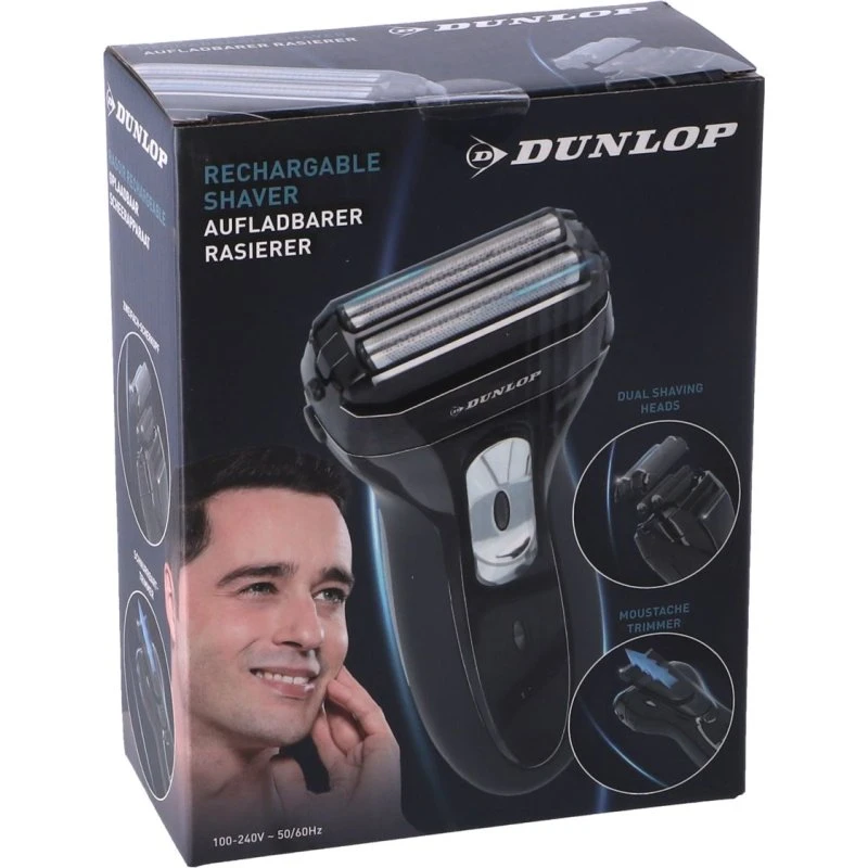Dunlop Oplaadbaar Scheerapparaat met Dubbele Scheerkoppen