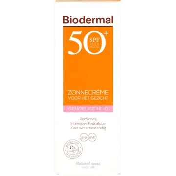 Biodermal Zonnebrand Gezicht SPF 50 50ml Gevoelige Huid