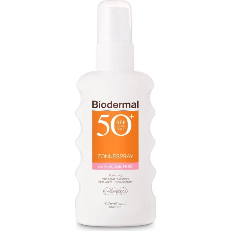 Biodermal Zonnespray Gevoelige Huid SPF50+ 175 ml