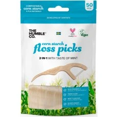 The Humble Co. Floss Picks Mint 50 stuks