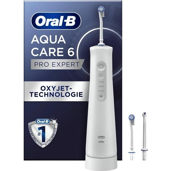 Oral-B AquaCare 6 Pro-Expert Draadloze Monddouche Wit