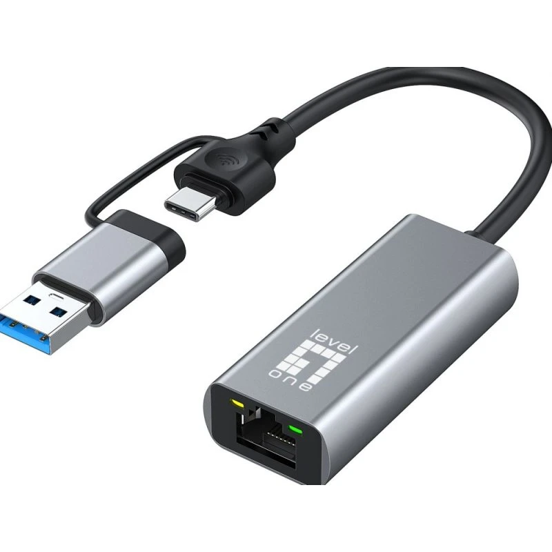 LevelOne USB-0423 2.5 Gigabit Ethernet Netwerkadapter USB-A/C