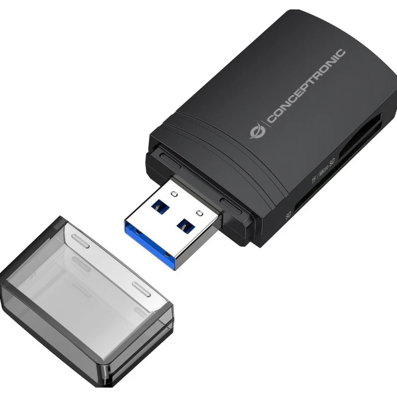 Conceptronic BIAN06B Geheugenkaartlezer USB 3.2 Gen 1 Type-A Zwart