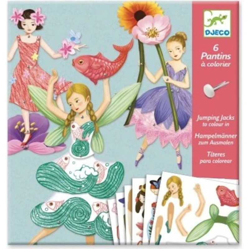 Djeco Splitpennen Activiteit Feeën – Beweegbare Sprookjespoppetjes