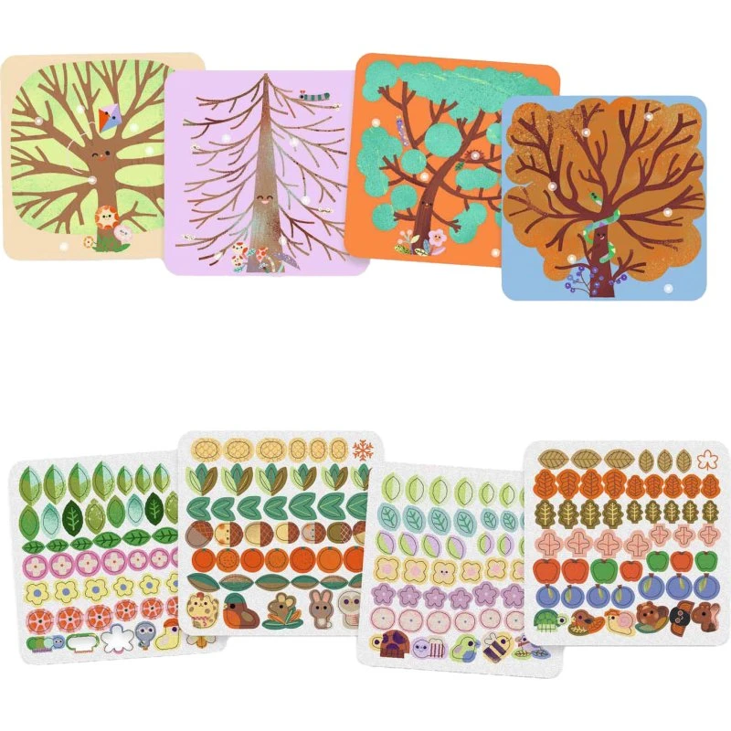 Djeco Kunstset Viltstickers Door de Seizoenen