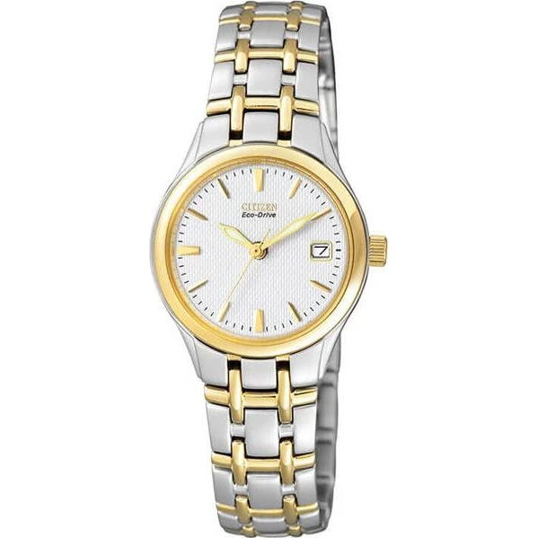 Citizen EW1264-50A Eco-Drive Horloge Dames Bicolor Wit 25 mm