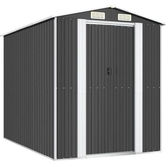 GALVANISERED STAALE TUINSCHUUR 192x274x223 CM ANTRACIET