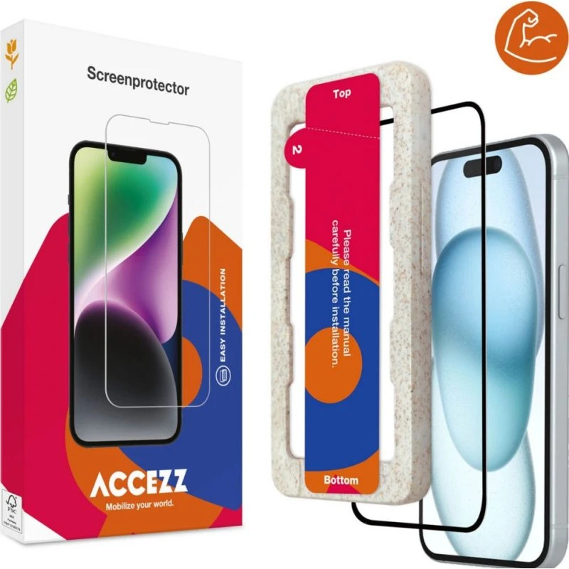 Accezz Triple Strong Full Cover Glas Screenprotector iPhone 14/15/16 Plus