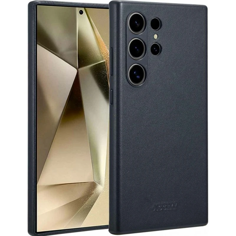 Accezz MagSafe Leather Backcover Samsung Galaxy S24 Ultra - Onyx Black