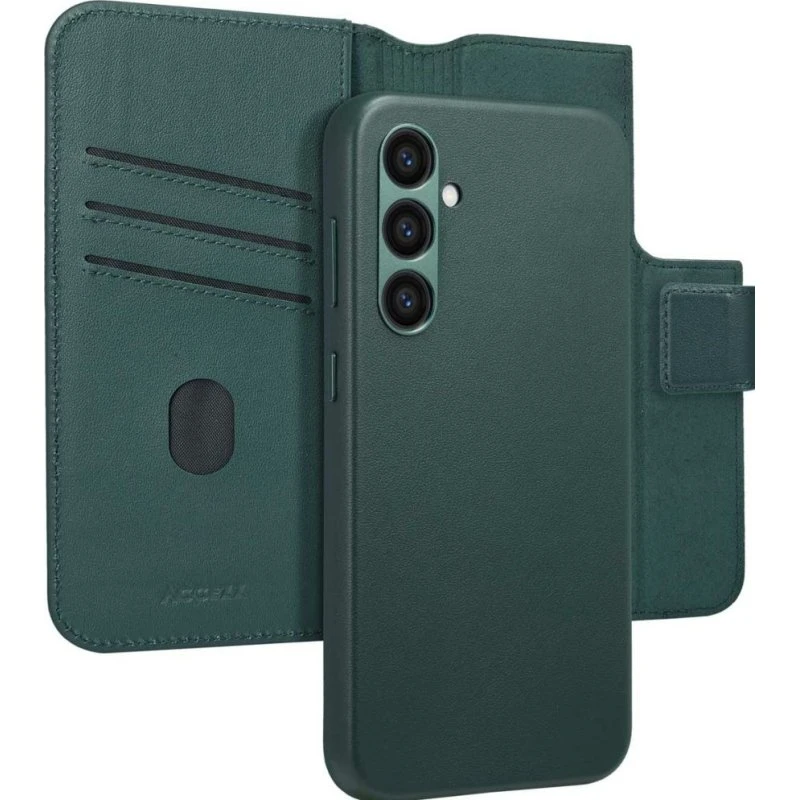 Accezz Leather Bookcase 2-in-1 met MagSafe voor Samsung Galaxy S24 Plus - Cedar Green