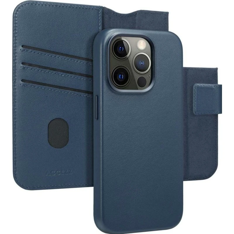 Accezz Leather Bookcase 2-in-1 met MagSafe voor iPhone 15 Pro - Nightfall Blue