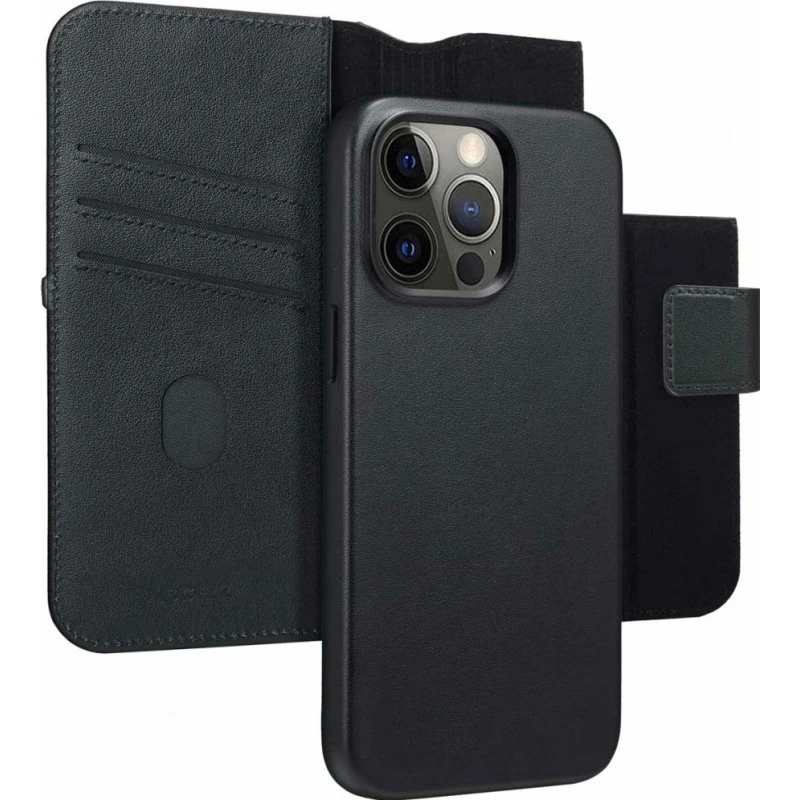 Accezz Leather Bookcase 2-in-1 met MagSafe voor iPhone 15 Pro Max - Onyx Black