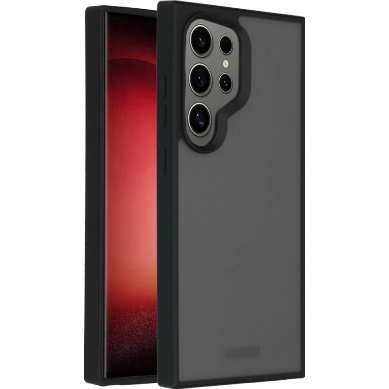 Accezz Rugged Frosted Backcover Samsung Galaxy S24 Ultra - Zwart