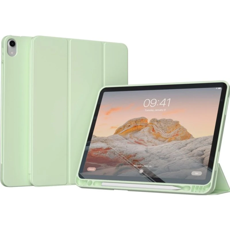 Accezz Smart Silicone Bookcase iPad Air 11 inch (2024/2025/2026) - Lichtgroen