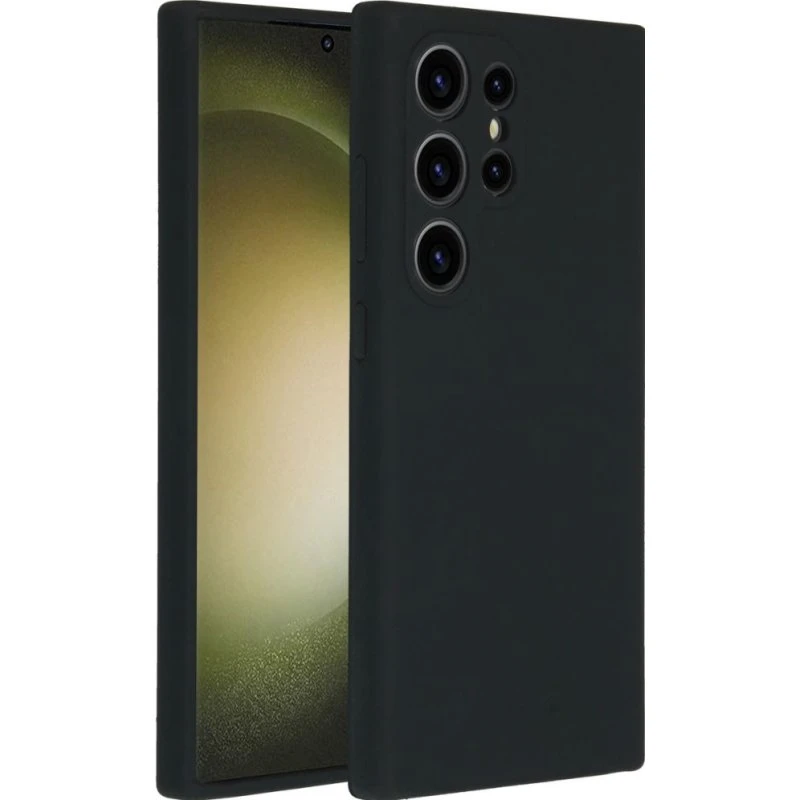 Accezz Liquid Silicone Backcover Samsung Galaxy S24 Ultra - Zwart