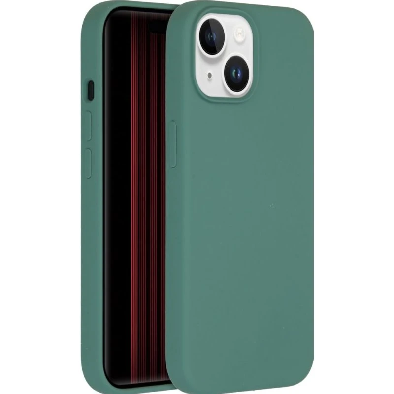 Accezz Liquid Silicone Backcover voor Apple iPhone 15 - Donkergroen