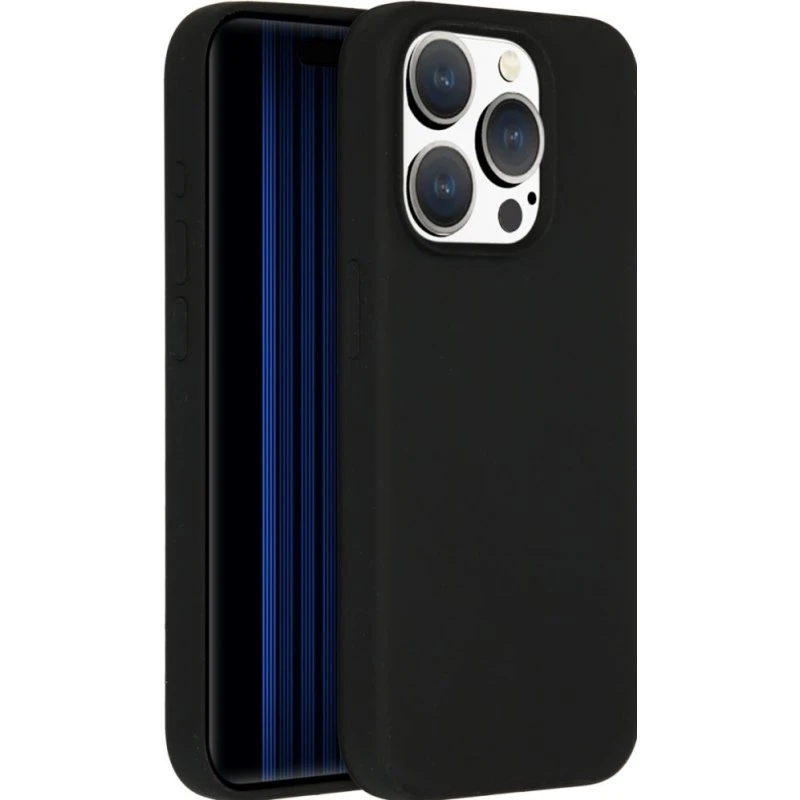 Accezz Liquid Silicone Backcover voor Apple iPhone 15 Pro - Zwart