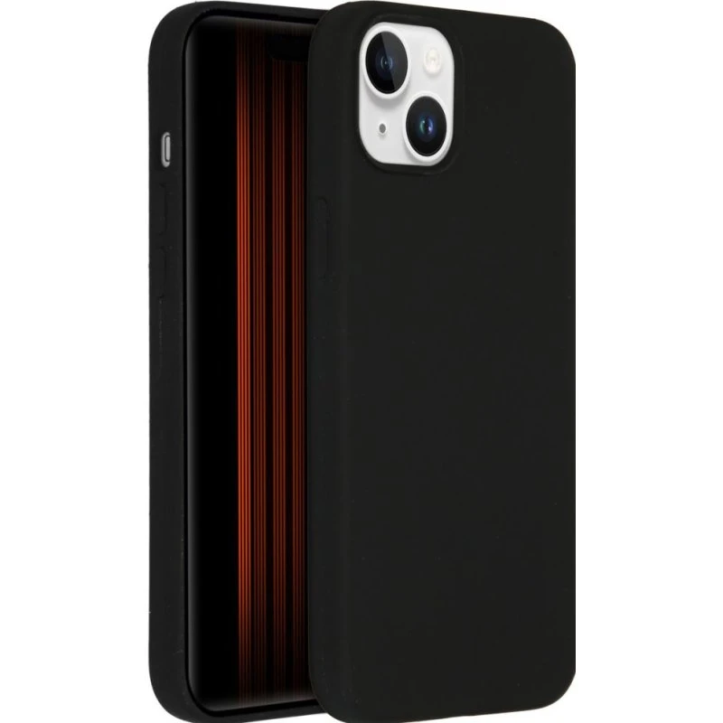 Accezz Liquid Silicone Backcover voor Apple iPhone 15 Plus - Zwart