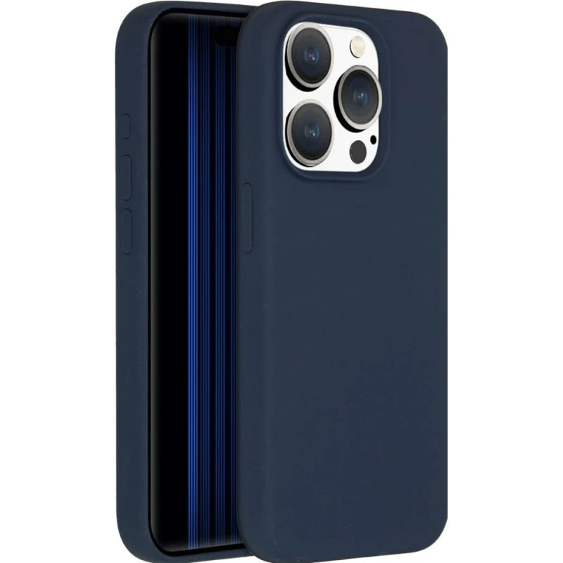 Accezz Liquid Silicone Backcover met MagSafe voor iPhone 15 Pro - Donkerblauw