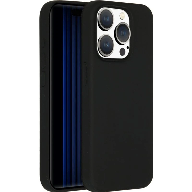 Accezz Liquid Silicone Backcover met MagSafe voor iPhone 15 Pro - Zwart