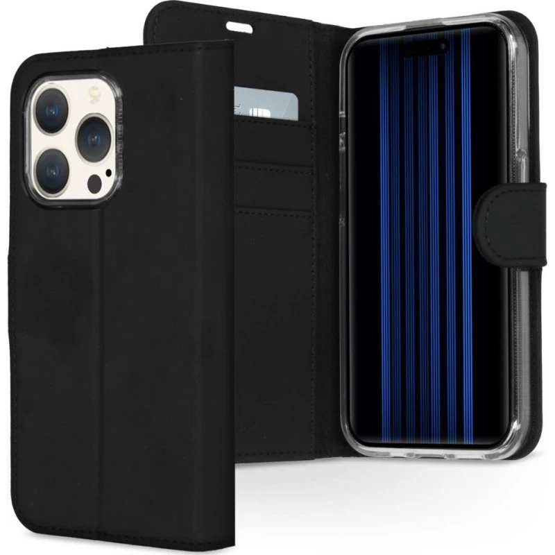 Accezz Wallet Softcase Bookcase voor Apple iPhone 15 Pro - Zwart