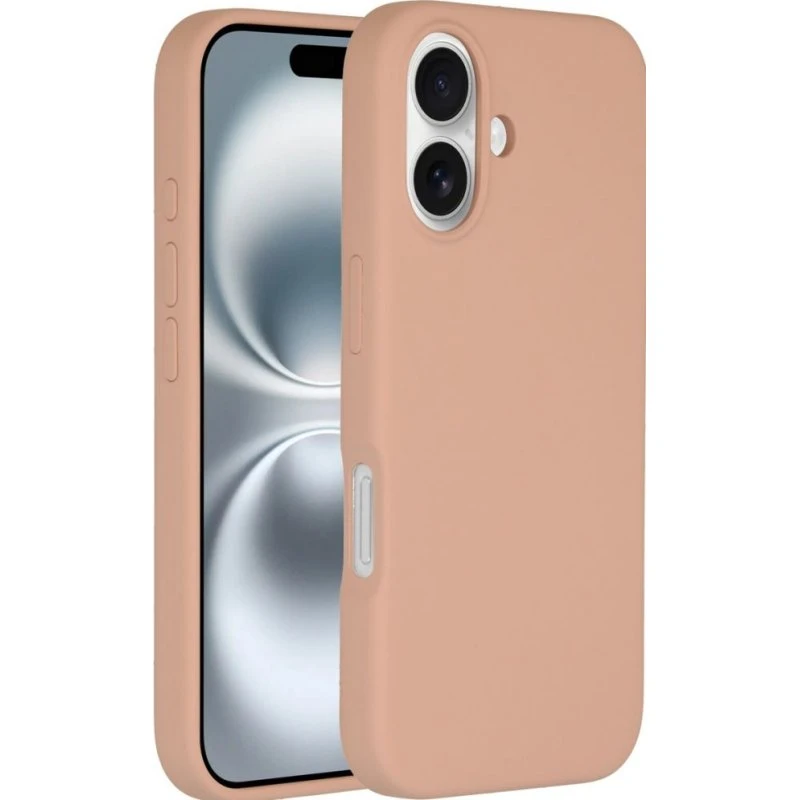 Accezz Liquid Silicone Backcover met MagSafe voor iPhone 16 - Roze