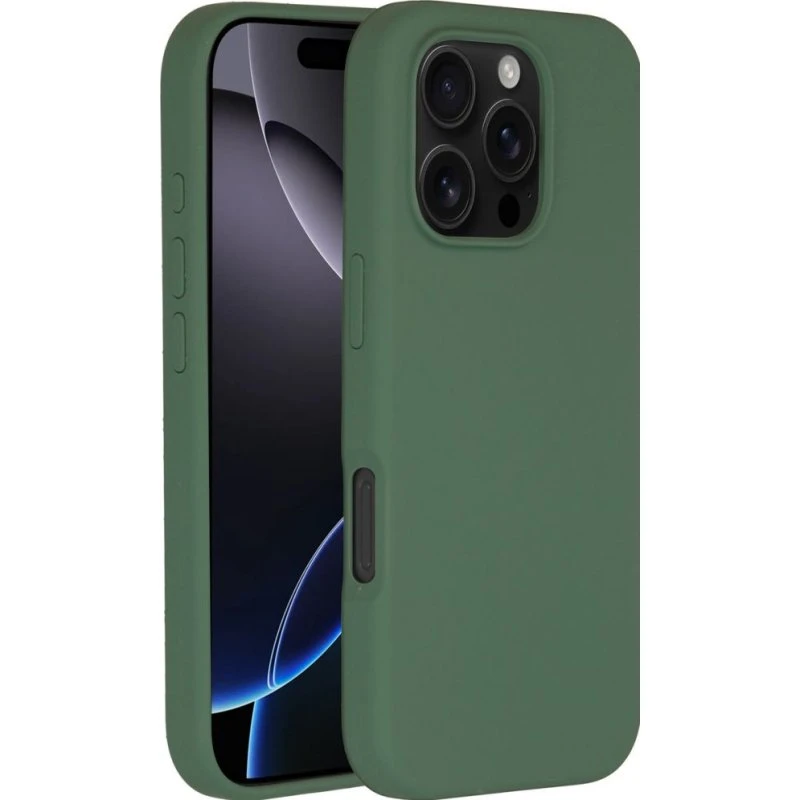 Accezz Liquid Silicone Backcover met MagSafe iPhone 16 Pro - Donkergroen