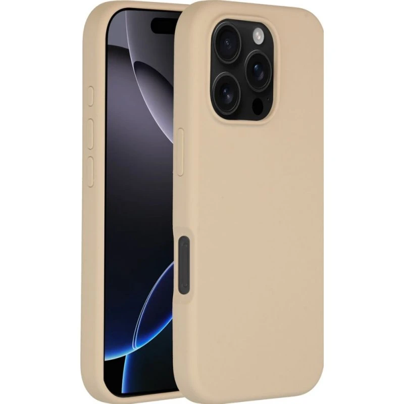 Accezz Liquid Silicone Backcover met MagSafe voor iPhone 16 Pro - Stone