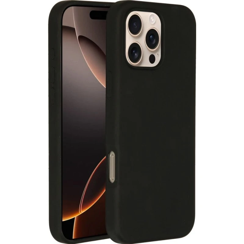 Accezz Liquid Silicone Backcover met MagSafe voor iPhone 16 Pro Max - Zwart