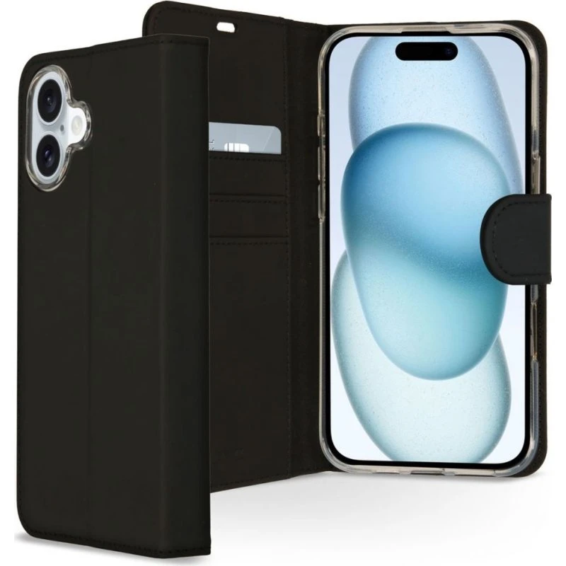 Accezz Wallet Softcase Bookcase voor Apple iPhone 16 Plus - Zwart