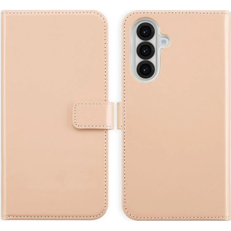 Selencia Echt Leren Bookcase Samsung Galaxy A36 / A56 - Roze