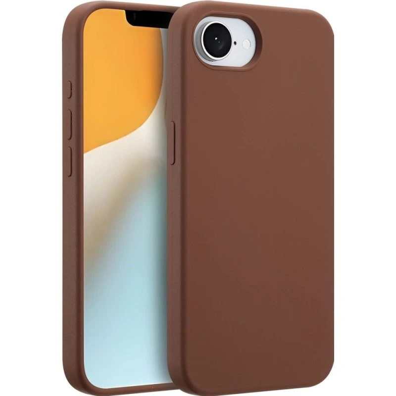 Accezz Liquid Silicone MagSafe Backcover iPhone 17e/16e - Tea Brown