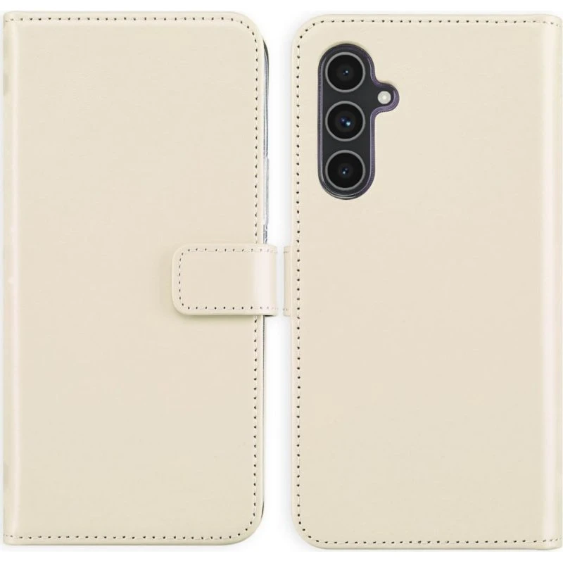 Selencia Echt Leren Bookcase voor Samsung Galaxy A54 (5G) - Greige