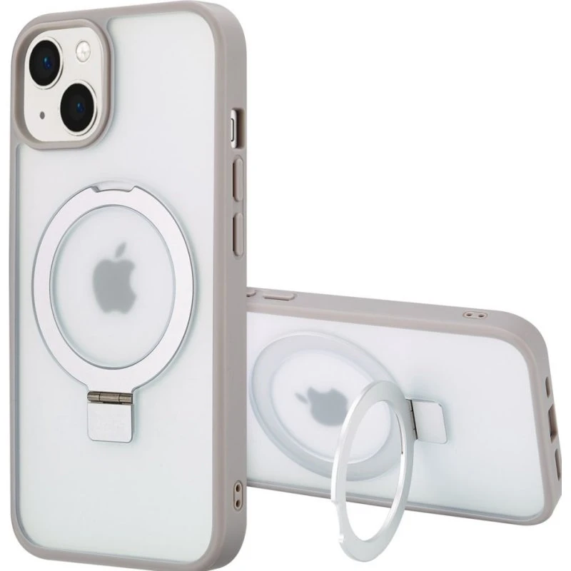 Accezz Ring Stand Backcover met MagSafe voor iPhone 13 - Grijs
