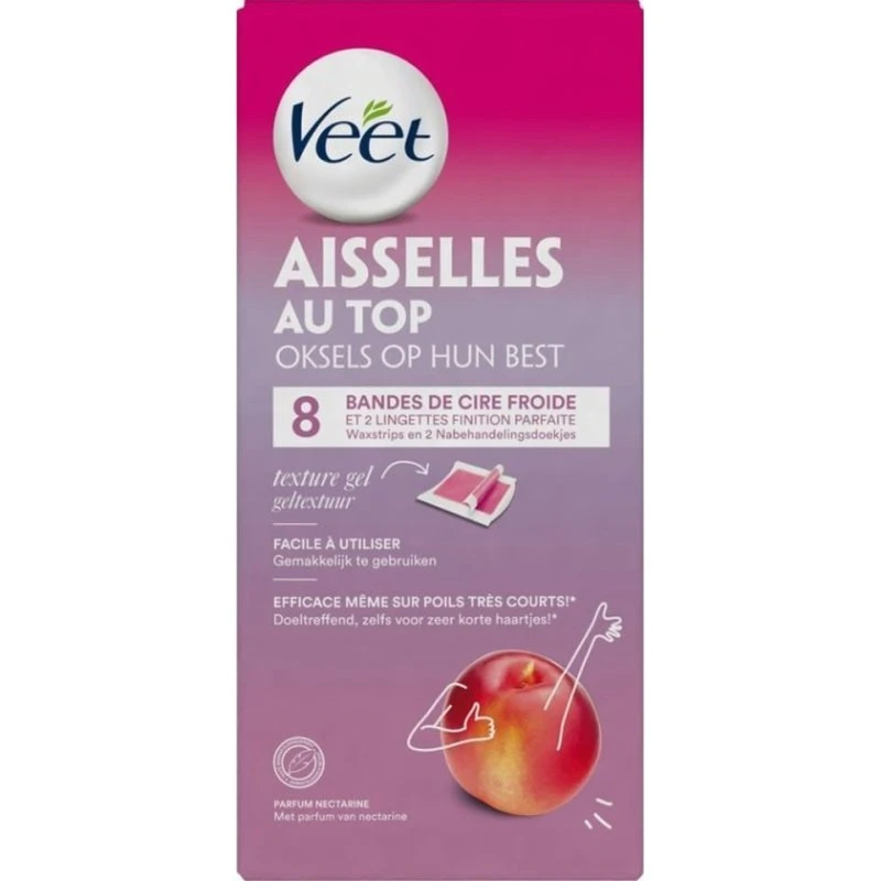 Veet Koude Waxstrips Oksels 8 St