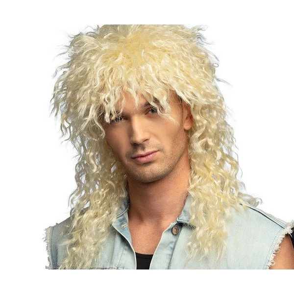 Boland Blonde Rocker Pruik voor Heren