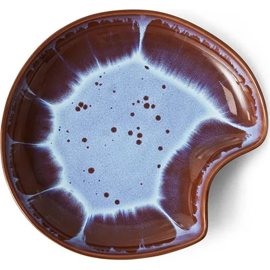 HKliving Shell bord Sienna - Handgemaakt keramiek