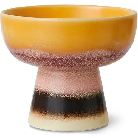 HKliving 70's Tapasschaal op voet Sunshade - Handgemaakt