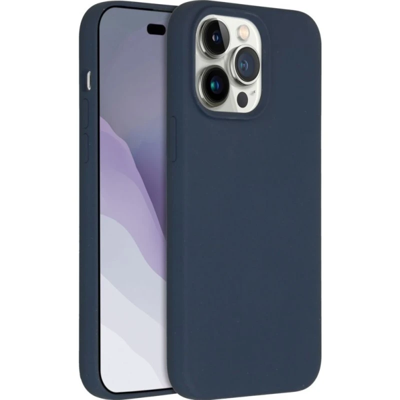 Accezz Liquid Silicone Backcover voor iPhone 14 Pro Max - Donkerblauw