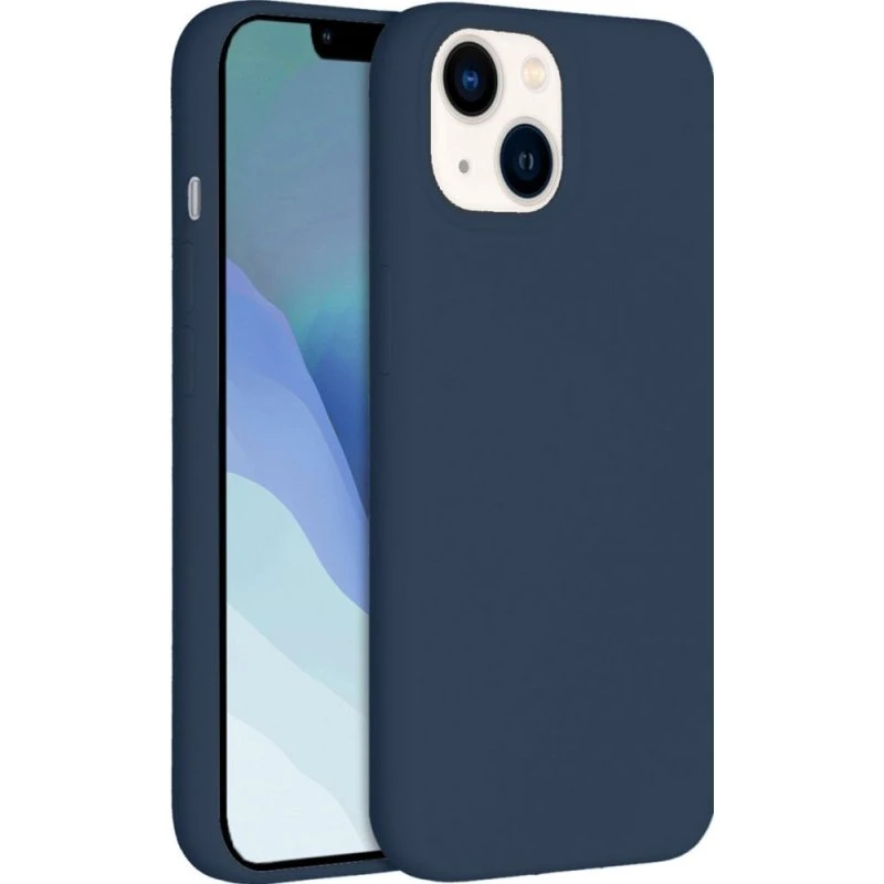 Accezz Liquid Silicone Backcover met MagSafe voor iPhone 14/13 - Donkerblauw
