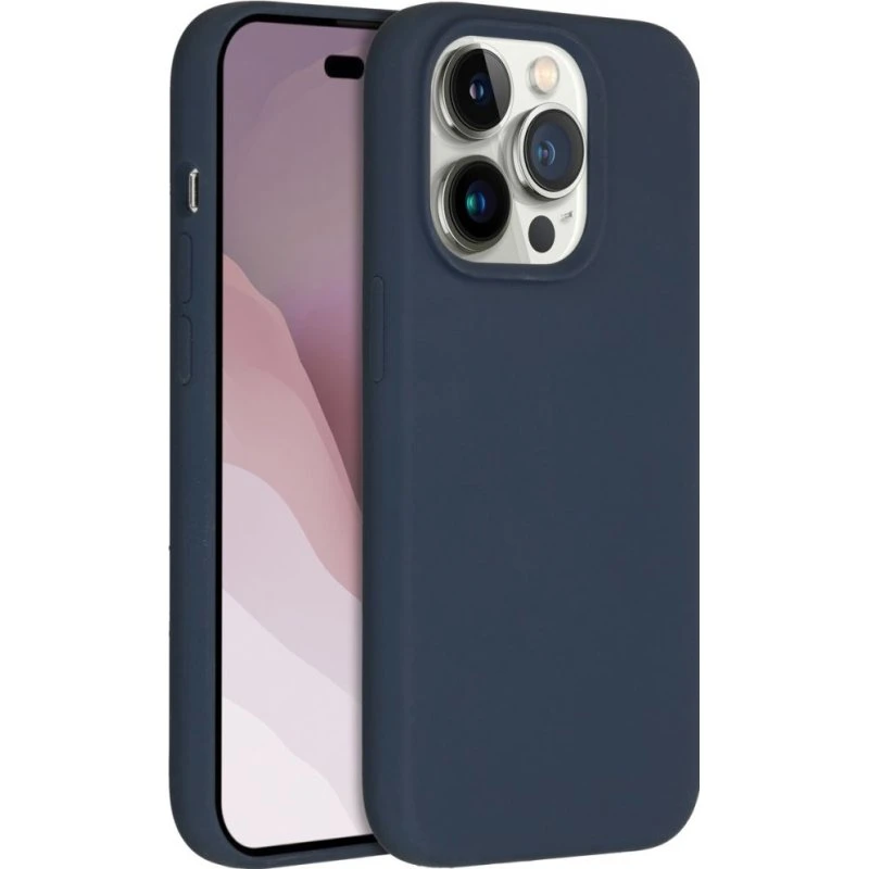 Accezz Liquid Silicone MagSafe Backcover iPhone 14 Pro - Donkerblauw