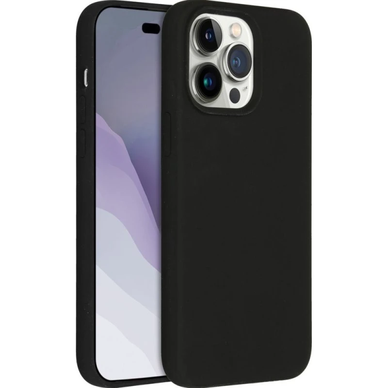 Accezz Liquid Silicone MagSafe Backcover iPhone 14 Pro Max - Zwart