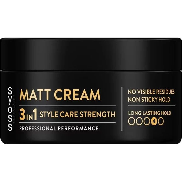 Syoss Matt Finish Paste 3in1 Style Care Hold 4 100ml